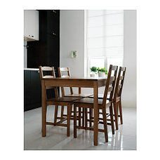 Стол и 4 стула ЙОКМОКК  морилка антик ИКЕА, IKEA, фото 2