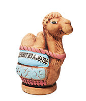 Статуэтка глиняная - Верблюд с надписью "Привет из Алматы", 10 см