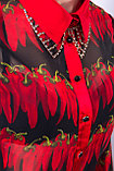Роскошная рубашка полуприлегающего силуэта из  полотна «шифон». 46 р. , фото 3