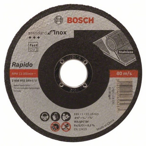 Отрезной круг Bosch Inox 125x1мм