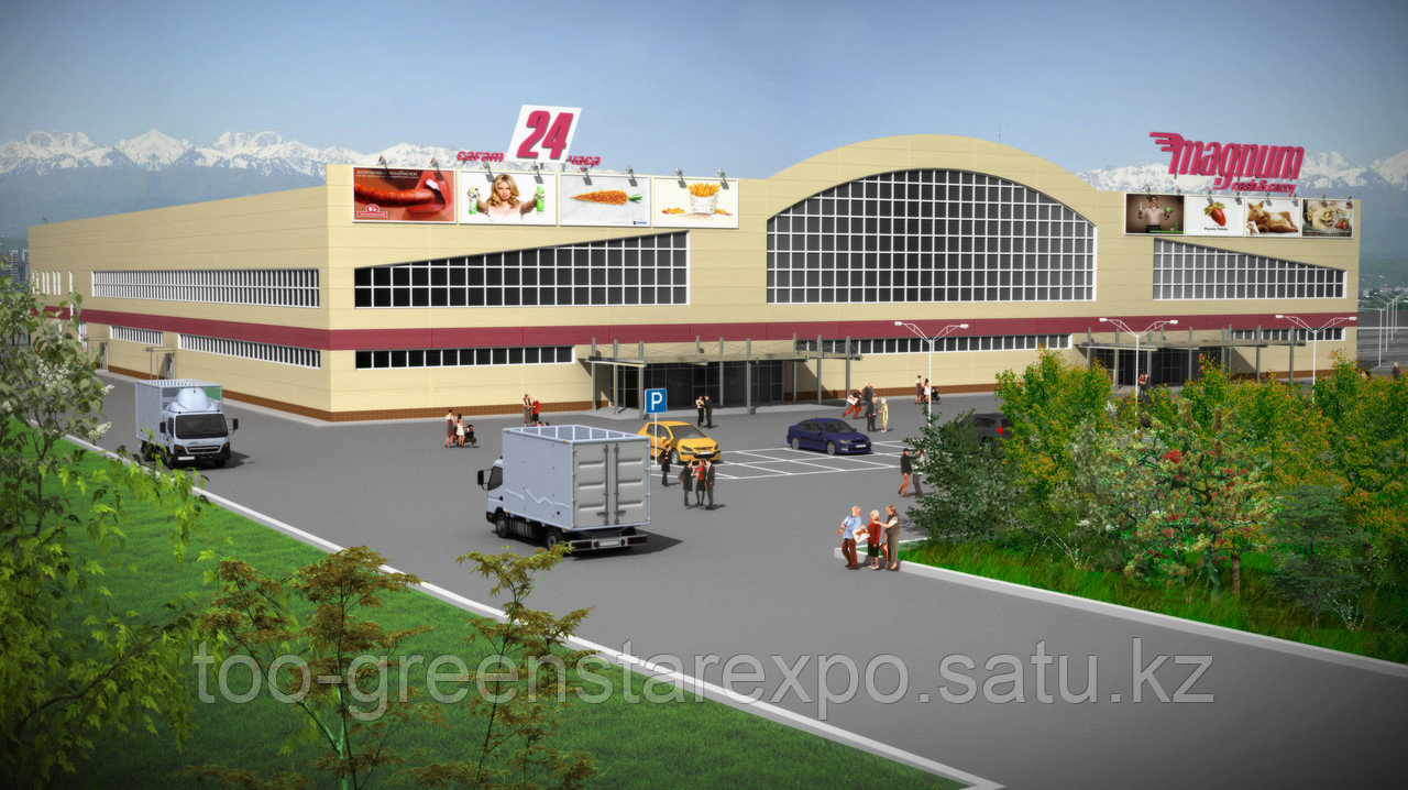 3d моделирование и визуализация торгового центра Алматы