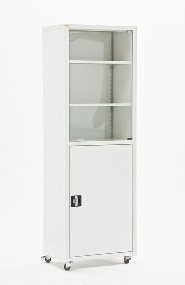 Шкаф медицинский 175х60х40 см, дверки закаленное стекло/металл МЕТ Валентия 1СМ, фото 1