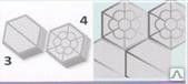 Пластиковые формы Шестиугольник-узорный (24х21х4.5; 6.0см.)