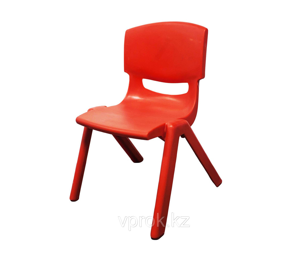 Стульчик детский пластиковый высота сиденья 24 см, красный