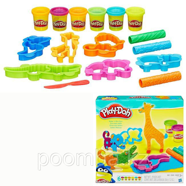 Набор ДТ для лепки Play-Doh Веселое Сафари