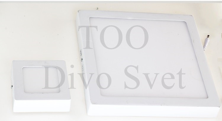 Светодиодный накладной квадратный потолочный светильник 24w, 30*30 см . Холодное и Теплое свечение.