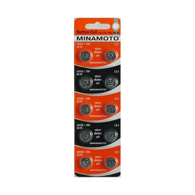 Алкалиновая батарейка Minamoto AG10 / LR1130 / 390