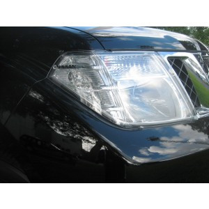 Защита фар Nissan Pathfinder (R51) 2010-2013 рестайлинг прозрачная