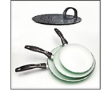 Набор из 3 сковородок с керамическом покрытием  и одной крышки, фото 3