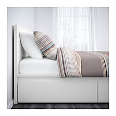 Кровать с 4 ящика МАЛЬМ белый 160х200 Лурой ИКЕА, IKEA, фото 3