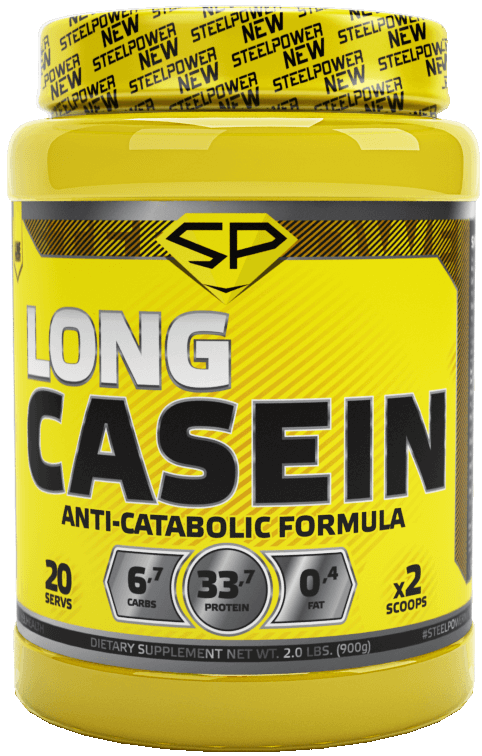 Казеиновый протеин от SteelPower "Long Casein" 900гр/30порций Банан