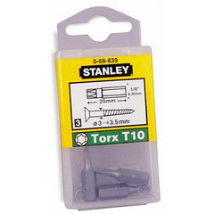 Stanley, 1-68-839, БИТА С ШЕСТИГРАННЫМ ХВОСТОВИКОМ 1/4” ПОД ШЛИЦ “TORX”, T10 Х 25 ММ, 25 ШТ.,