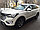 Дефлекторы окон (Ветровики) для Hyundai Santa Fe 2012+ с хромированным молдингом, фото 3