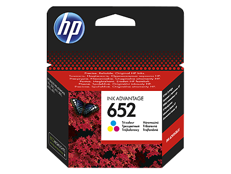 HP F6V24AE Оригинальный струйный картридж Ink Advantage, Трехцветный HP 652