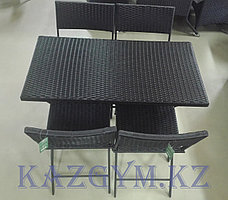 Складной стол прямоугольный с 4 стульями