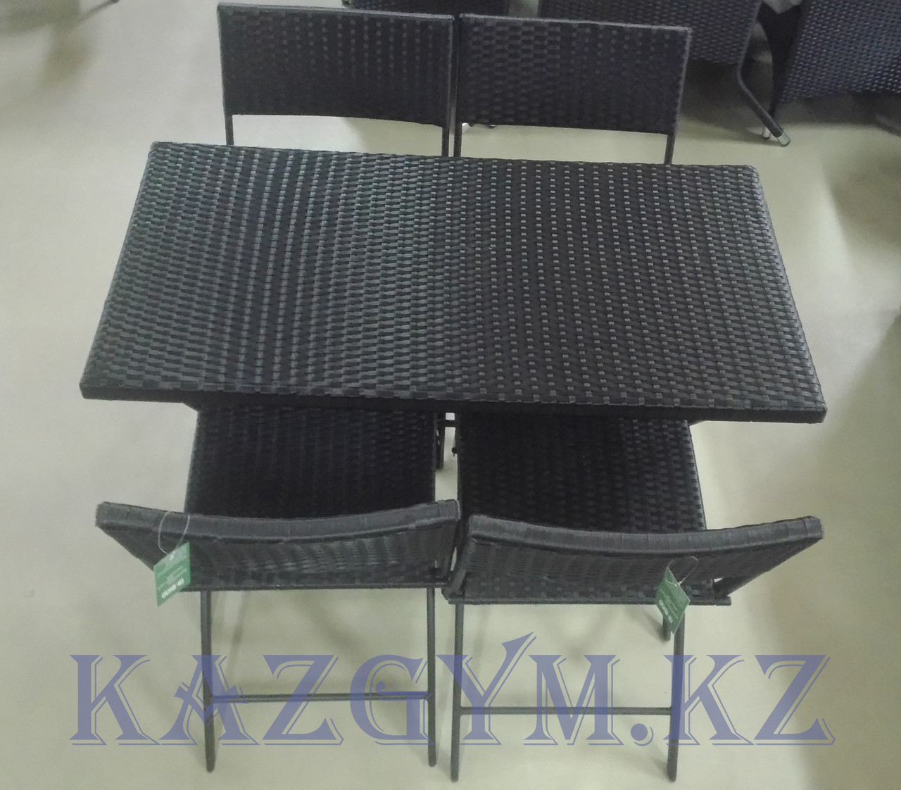 Складной стол прямоугольный с 4 стульями - фото 1 - id-p29252192