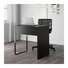 Стол письменный МИККЕ черно-коричневый 73x50 см ИКЕА, IKEA, фото 3