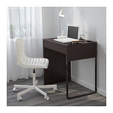 Стол письменный МИККЕ черно-коричневый 73x50 см ИКЕА, IKEA, фото 2