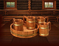 Набор пивных кружек с подносом