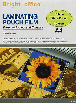 Пленка для ламинирования А4 100 mic 100 листов