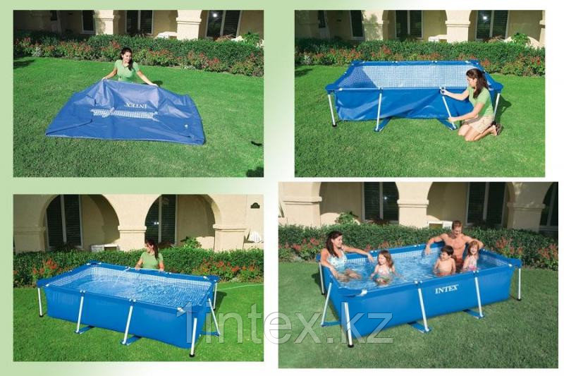 Каркасный сборный бассейн Intex Rectangular Frame Pool  300 х 200 х 75 см, 28272