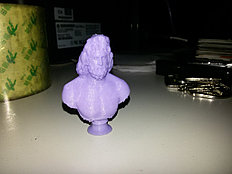 Образец тестовой печати на 3D принтере. При нагреве свыше 30 градусов Цельсия, данная статуэтка становится синей.