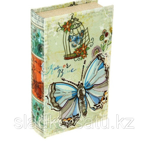 Сейф книга шелк Голубая бабочка - фото 1 - id-p29631152