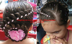 Детские прически. Плетение кос и косичек Алматы 