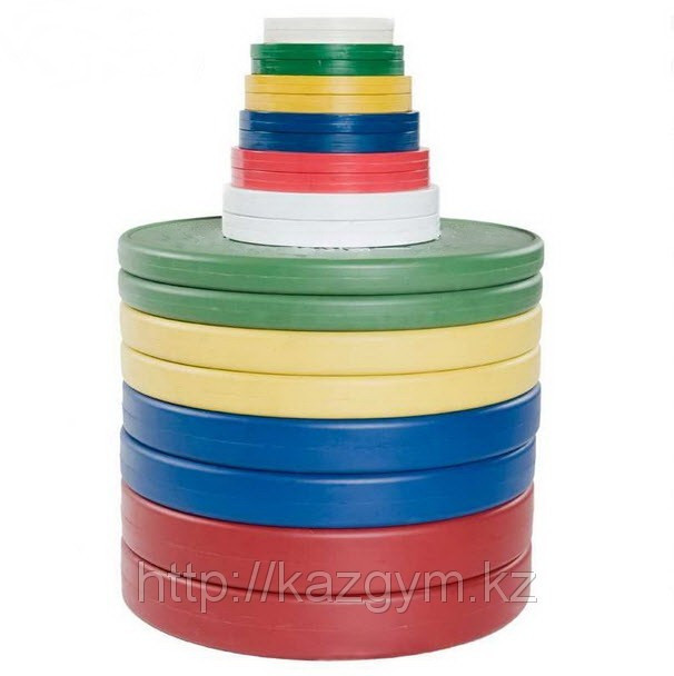 Блины, диски обрезиненные (цветные) d=50мм