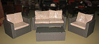 Набор мебели, диван + стол+2кресла (из искусственного ротанга)