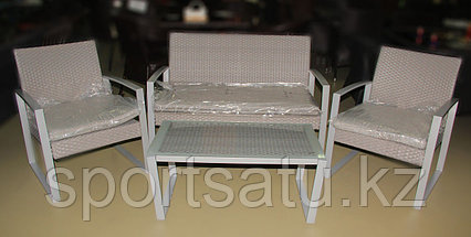 Набор мебели, диван + стол+2кресла (металлический каркас)