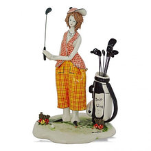 Статуэтка Девушка играющая в гольф. Италия, ручная работа, керамика