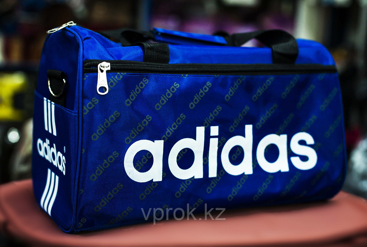 Спортивная дорожная сумка "ADIDAS", средняя 40х20х24см, (синяя) - фото 1 - id-p29965431