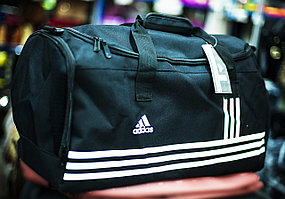 Спортивная дорожная сумка "ADIDAS", большая 56х26х30 см (черная)