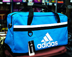 Спортивная дорожная сумка "ADIDAS", большая 55х23х35см, (голубая)