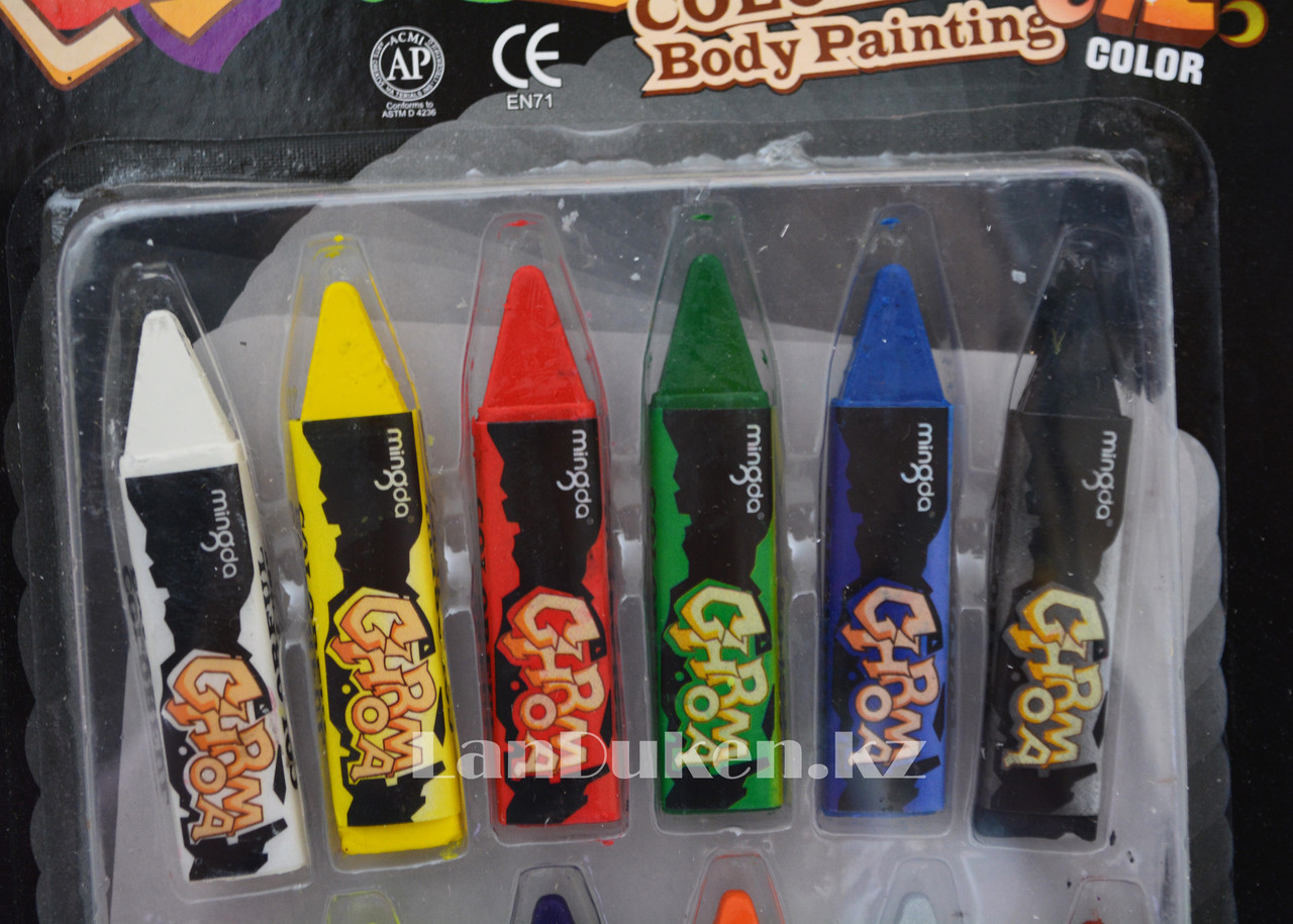 Аквагрим карандаши Colorful Body Painting 12 Color (12 карандашей) - фото 2 - id-p29535700