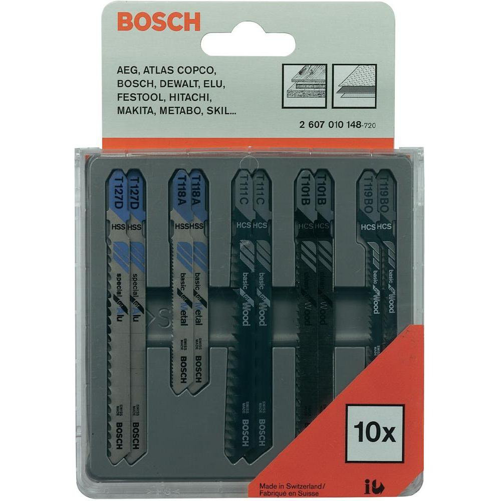 (2607010148) 10 ЛОБЗИКОВЫХ ПИЛОК SET // Bosch