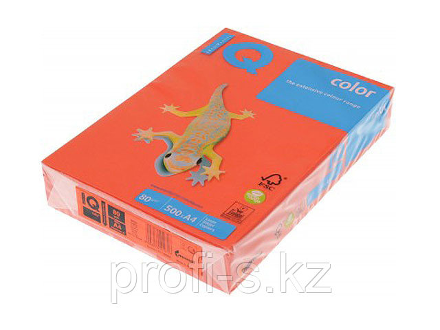 Бумага ксероксная "IQ COLOR" А4,500л, 80г, красный кирпич