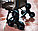 Cумка-тележка на колесах, со стулом, 32х30х100см (темно-коричневая, с цветными квадратами), фото 2