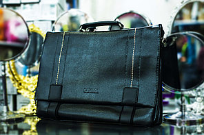 Мужская сумка-портфель "CANTLOR", 26х37см (черная)