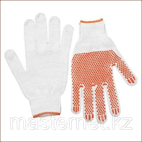 Перчатки STAYER "МASTER" трикотажные, 7 класс, х/б, с защитой от скольжения, S-M - фото 1 - id-p30349191