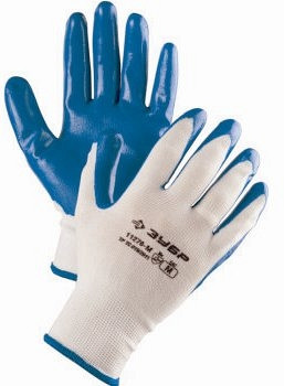 Перчатки ЗУБР "МАСТЕР" маслостойкие для точных работ, с нитриловым покрытием, размер M (8), 11276-M