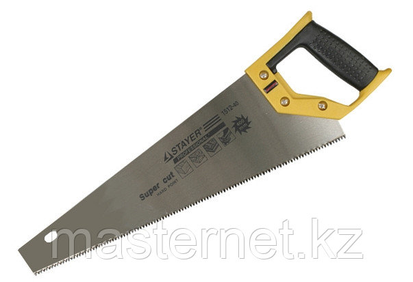 Ножовка универсальная (пила) STAYER SuperCu 450 мм, 7 TPI, 3D зуб, рез вдоль и поперек волокон, для средних - фото 1 - id-p30349442