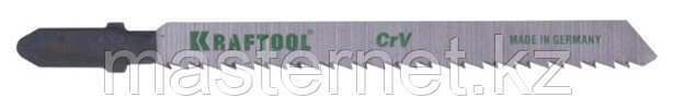 Полотна KRAFTOOL для эл/лобзика, Cr-V, по дереву, фанере, ламинату, обратный рез, EU-хвост., шаг 2,5мм, 75мм,