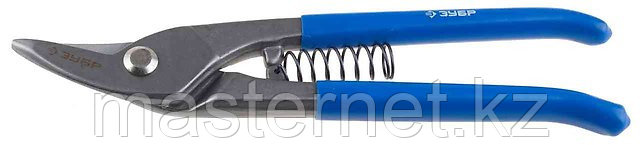 Ножницы по металлу цельнокованые ЗУБР 220мм, изогнутые левые, усиленные, твердость HRC 58-61 - фото 1 - id-p30350449