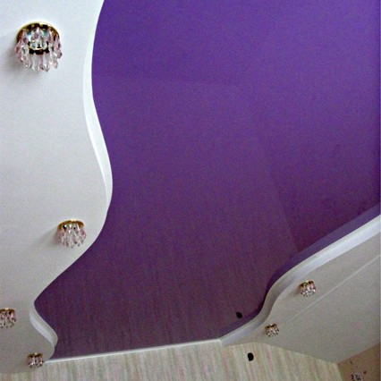 Темно-фиолетовый натяжной потолок в Астане - фото 1 - id-p33362186