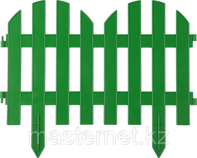 Забор декоративный GRINDA "ПАЛИСАДНИК", 28x300см, зеленый - фото 1 - id-p30355327