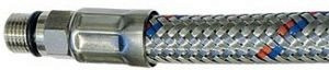Подводка гибкая ЗУБР для воды к смесителям, оплетка из нержавеющей стали, укороченная, г/ш 1/2" - 0,4м