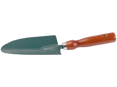 Совок GRINDA посадочный широкий, из углеродистой стали с деревянной ручкой, 290 мм - фото 1 - id-p30356985