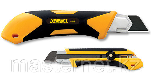Нож OLFA с выдвижным лезвием, двухкомпонентный корпус, трещоточный фиксатор, 25мм